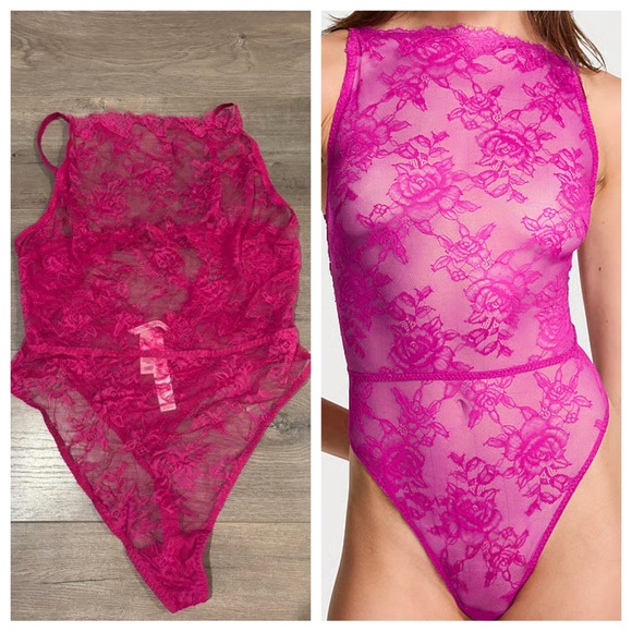 Victoria's Secret Other - Victorias Secret High Neck Lace Teddy
